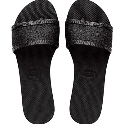 Havaianas Angra Glitter svart glidsandal, dam, Svart, 33/34 EU Havaianas Angra Glitter svart glidsandal, dam, Svart, 33/34 EU