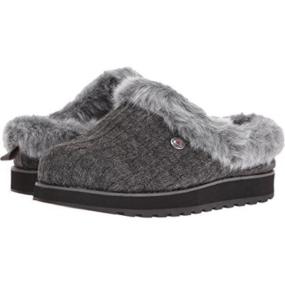 Skechers Dam Keepsakes-Ice Angel toffel, Grå, 3 UK Wide Skechers Dam Keepsakes-Ice Angel toffel, Grå, 3 UK Wide