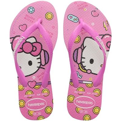 Havaianas barn smal Hello Kitty Flip Flop flickor, Vit rödaktig lila, 7 UK Child Havaianas barn smal Hello Kitty Flip Flop flickor, Vit rödaktig lila, 7 UK Child