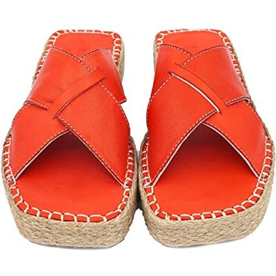 Bonateks Dam DERBTRLK100133 Wedge Sandal, Röd, 38 EU, röd, 38 EU Bonateks Dam DERBTRLK100133 Wedge Sandal, Röd, 38 EU, röd, 38 EU