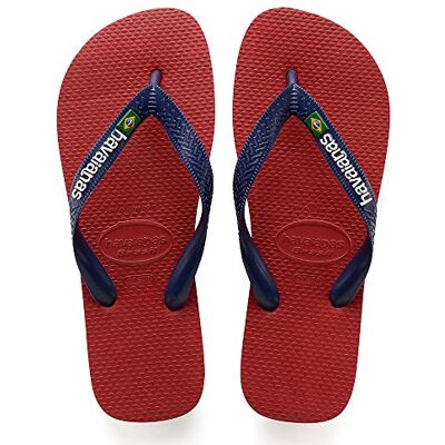 Havaianas Brasil Logo unisex – barn Flip flops, Röd (Red 850), 23/24 EU Havaianas Brasil Logo unisex – barn Flip flops, Röd (Red 850), 23/24 EU