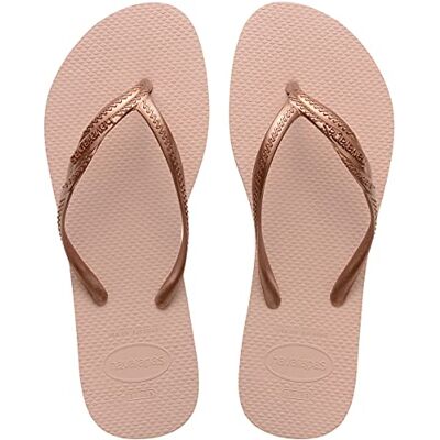 Havaianas – Fantasia, bekväma, hållbara och eleganta flip-flops, med metalliska ränder och sidokorsning, damer, Balettros, 41 EU Havaianas – Fantasia, bekväma, hållbara och eleganta flip-flops, med metalliska ränder och sidokorsning, damer, Balettros, 41 EU