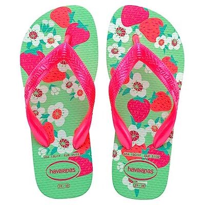 Havaianas Flores-slippers voor meisjes, Green Garden, 7 kinderen, VK Havaianas Flores-slippers voor meisjes, Green Garden, 7 kinderen, VK