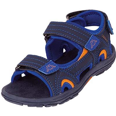 Kappa unisex barn Early Ii K remsandaler, Blå marinblå orange 6744, 25 EU Kappa unisex barn Early Ii K remsandaler, Blå marinblå orange 6744, 25 EU
