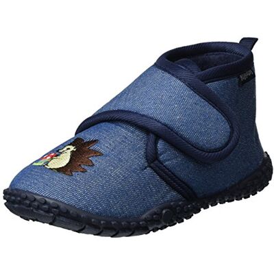 Playshoes Unisex barn kardborreband tofflor, jeansblå igelkott, 20/21 EU Playshoes Unisex barn kardborreband tofflor, jeansblå igelkott, 20/21 EU