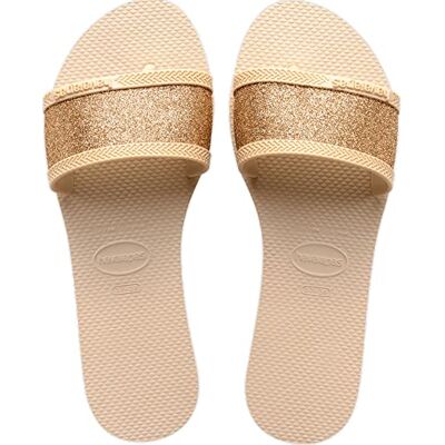 Havaianas Angra glittersandal för kvinnor, BEIgE, 34 EU Havaianas Angra glittersandal för kvinnor, BEIgE, 34 EU
