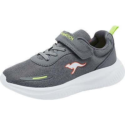 KangaROOS Unisex K-ft Maze Ev Sneaker, Stålgrå neon orange, 36 EU KangaROOS Unisex K-ft Maze Ev Sneaker, Stålgrå neon orange, 36 EU