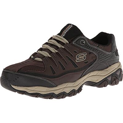 Skechers herr AFTER BURN M.FIT Sneakers, Brown Embossed Suede/Mesh/Taupe Trim, 44 EU Bred Skechers herr AFTER BURN M.FIT Sneakers, Brown Embossed Suede/Mesh/Taupe Trim, 44 EU Bred
