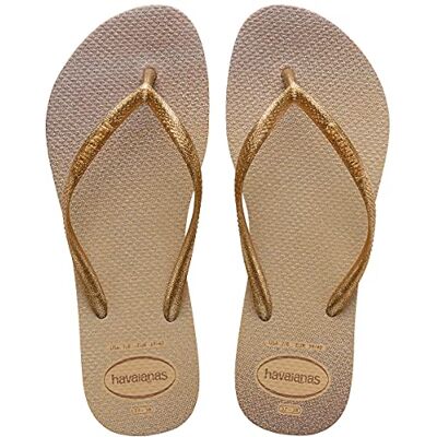 Havaianas damesslipper, goudkleurig, 1/2 VK Havaianas damesslipper, goudkleurig, 1/2 VK
