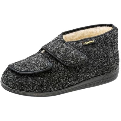 Fischer Markenschuh Fischer män Frank höga tofflor, Svart antracit 205-40 EU Fischer Markenschuh Fischer män Frank höga tofflor, Svart antracit 205-40 EU