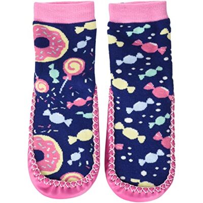 Playshoes Hüttenschuhe Bonbons unisex barn Toffel, Marin rosa, 22/23 EU Playshoes Hüttenschuhe Bonbons unisex barn Toffel, Marin rosa, 22/23 EU