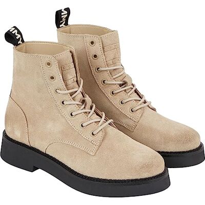Tommy Jeans Tommy Hilfiger Dam Tjw snörning stövel mocka mitten, Sandelträ, 36 EU Tommy Jeans Tommy Hilfiger Dam Tjw snörning stövel mocka mitten, Sandelträ, 36 EU