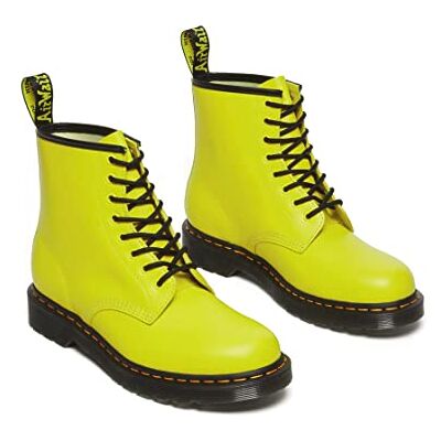 Dr. Martens Unisex vuxen 8 Eye Boot, Sulphur gul slät, 38 EU Dr. Martens Unisex vuxen 8 Eye Boot, Sulphur gul slät, 38 EU