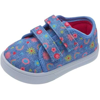 Chicco , Barnskor, sneakers för flickor, med dubbel rem, skor för flickor och flickor, designade i Italien, Flerfärgad 4, 18 EU Chicco , Barnskor, sneakers för flickor, med dubbel rem, skor för flickor och flickor, designade i Italien, Flerfärgad 4, 18 EU