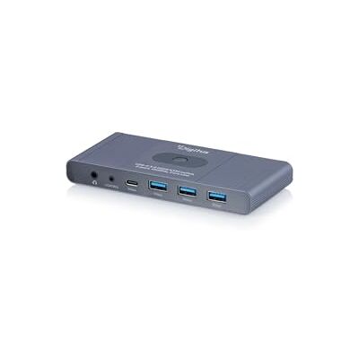 Digitus DS-12855 – USB-C KVM-switch – 2 PC 1 monitor – 3x USB-A, 1x typ C 5 Gbit/s – HDMI 2.0 UltraHD 4K 60 Hz – 3,5 mm jack – Kabelansluten fjärrkontroll – Grå Digitus DS-12855 – USB-C KVM-switch – 2 PC 1 monitor – 3x USB-A, 1x typ C 5 Gbit/s – HDMI 2.0 UltraHD 4K 60 Hz – 3,5 mm jack – Kabelansluten fjärrkontroll – Grå