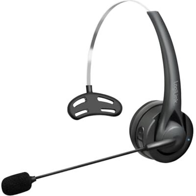 LogiLink Trådlöst monoheadset (bärbart vänster/höger), flexibel mikrofon, BT version 6.0, USB-C, upp till 10 h samtalstid, 10 m räckvidd LogiLink Trådlöst monoheadset (bärbart vänster/höger), flexibel mikrofon, BT version 6.0, USB-C, upp till 10 h samtalstid, 10 m räckvidd