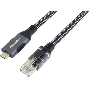 PremiumCord USB-C till LAN RJ45 Ethernet-kabel 3m PremiumCord USB-C till LAN RJ45 Ethernet-kabel 3m