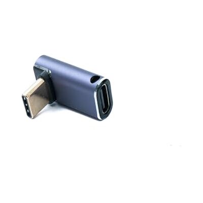 System-S USB4-adapter typ C-kontakt till uttag 40 Gbit/s USB 4.0 vinkelkabel i grått System-S USB4-adapter typ C-kontakt till uttag 40 Gbit/s USB 4.0 vinkelkabel i grått
