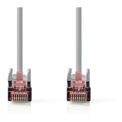 NEDIS CAT6 nätverkskabel – RJ45-kontakt – RJ45-kontakt – S/FTP – 0,15 m – rund – LSZH – grå – etikett NEDIS CAT6 nätverkskabel – RJ45-kontakt – RJ45-kontakt – S/FTP – 0,15 m – rund – LSZH – grå – etikett
