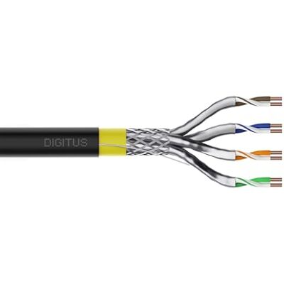 Digitus 100 m Cat 7A nätverkskabel för utomhusbruk – S-FTP (PiMF) Simplex – BauPVO Dca – LSZH halogenfri – 1500 MHz koppar AWG 22/1 – PoE++ – jordkabel – svart Digitus 100 m Cat 7A nätverkskabel för utomhusbruk – S-FTP (PiMF) Simplex – BauPVO Dca – LSZH halogenfri – 1500 MHz koppar AWG 22/1 – PoE++ – jordkabel – svart