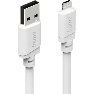 Hama laddningskabel, USB-A – Lightning, för iPhone/iPad, MFi, 1 m, vit Hama laddningskabel, USB-A – Lightning, för iPhone/iPad, MFi, 1 m, vit