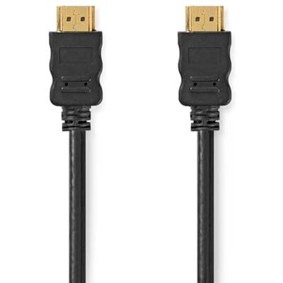 NEDIS High Speed HDMI-kabel med Ethernet HDMI-kontakt HDMI-kontakt 4K@60Hz ARC 18 Gbps 1,50 m rund PVC svart etikett NEDIS High Speed HDMI-kabel med Ethernet HDMI-kontakt HDMI-kontakt 4K@60Hz ARC 18 Gbps 1,50 m rund PVC svart etikett