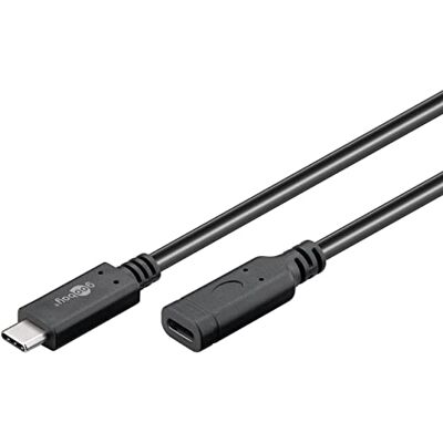 goobay 61038 USB C förlängning 1 m USB 3.2 Gen 2/USBC snabbladdningskabel 60 W 20 V 3 A laddkabel/USB-kabel 10 Gbits/USB förlängningskabel 1 m goobay 61038 USB C förlängning 1 m USB 3.2 Gen 2/USBC snabbladdningskabel 60 W 20 V 3 A laddkabel/USB-kabel 10 Gbits/USB förlängningskabel 1 m