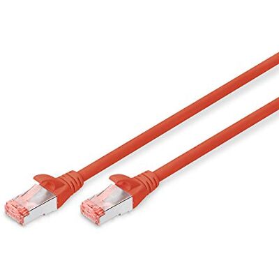 Digitus LAN-kabel Cat 6 – 10 m – S/FTP-skärmad – 1 Gbit/s – 250 MHz – PoE++ – AWG 27/7 – LSZH – RJ45-nätverkskabel – Patchkabel – Kompatibel med Cat6A och Cat7 – Röd Digitus LAN-kabel Cat 6 – 10 m – S/FTP-skärmad – 1 Gbit/s – 250 MHz – PoE++ – AWG 27/7 – LSZH – RJ45-nätverkskabel – Patchkabel – Kompatibel med Cat6A och Cat7 – Röd