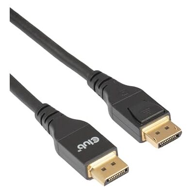 Club 3D DisplayPort 2.1-kabel VESA DP80 80 Gbps 2 m/6.6 fot CAC-1094 8K 240 Hz uppdaterings- och 4K 720 Hz stöd, DSC 1.2, tvåvägslåskontakter, bakåtkompatibel med DP 1.4 Club 3D DisplayPort 2.1-kabel VESA DP80 80 Gbps 2 m/6.6 fot CAC-1094 8K 240 Hz uppdaterings- och 4K 720 Hz stöd, DSC 1.2, tvåvägslåskontakter, bakåtkompatibel med DP 1.4