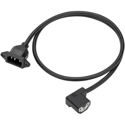 Silverstone PP16-1413R-80 – C14 till 90 graders högervinkel C13 strömförlängningskabel med låsuttag (80 cm), SST-PP16-1413R-80 Silverstone PP16-1413R-80 – C14 till 90 graders högervinkel C13 strömförlängningskabel med låsuttag (80 cm), SST-PP16-1413R-80