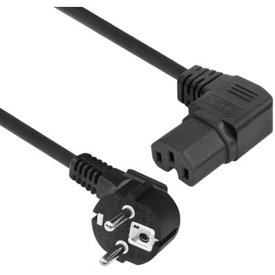 ACT Strömkabel CEE7/7 till C15 (högervinklad), 1 m CEE 7/7 strömkabel till hett enhetsuttag, svart strömkabel AK5348 ACT Strömkabel CEE7/7 till C15 (högervinklad), 1 m CEE 7/7 strömkabel till hett enhetsuttag, svart strömkabel AK5348