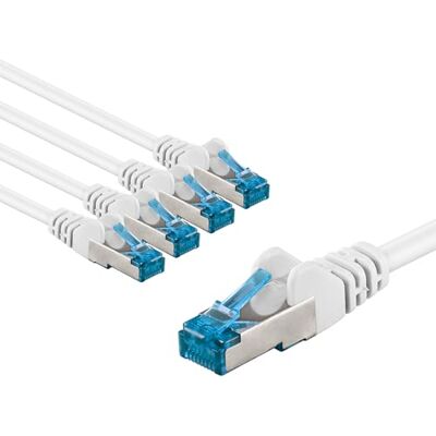 goobay 66051 CAT 6A nätverkskabel i en uppsättning med 5/patchkabel skärmad S/FTP/CU Ethernet-kabel, PiMF, LSZH/Cat 6a kabel med 10 Gbits/vit/5 x 5 m goobay 66051 CAT 6A nätverkskabel i en uppsättning med 5/patchkabel skärmad S/FTP/CU Ethernet-kabel, PiMF, LSZH/Cat 6a kabel med 10 Gbits/vit/5 x 5 m