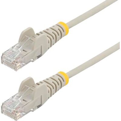StarTech .com 2,5 m Cat6-kabel Slim Cat6-patchkabel Grå Snagless RJ45-anslutningar Gigabit Ethernet-kabel 28 AWG StarTech .com 2,5 m Cat6-kabel Slim Cat6-patchkabel Grå Snagless RJ45-anslutningar Gigabit Ethernet-kabel 28 AWG