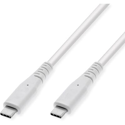 Value USB 3.2 Gen 2 kompatibel kabel, C-C, ST/ST, 10 Gbit/s, Emark, 60 W, vit, 3 m Value USB 3.2 Gen 2 kompatibel kabel, C-C, ST/ST, 10 Gbit/s, Emark, 60 W, vit, 3 m