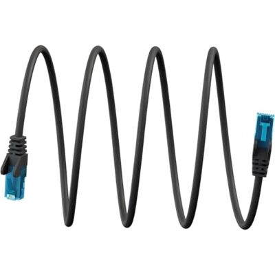goobay Ultraflexibel LAN kabel 5 m – CAT 6A patchkabel U/UTP – svart, kopparledare, halogenfri TPE-kappa, RJ45-kontakt, PoE/PoE+-lämplig, 3 µ guldpläterade kontaktytor – 79196 goobay Ultraflexibel LAN kabel 5 m – CAT 6A patchkabel U/UTP – svart, kopparledare, halogenfri TPE-kappa, RJ45-kontakt, PoE/PoE+-lämplig, 3 µ guldpläterade kontaktytor – 79196