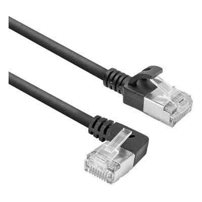 ACT CAT6A LAN kabel tunn U/UTP, 90° vinklad vänster, 1 m – DA1901 RS232, för skrivare, kassaskåp, PDA ACT CAT6A LAN kabel tunn U/UTP, 90° vinklad vänster, 1 m – DA1901 RS232, för skrivare, kassaskåp, PDA