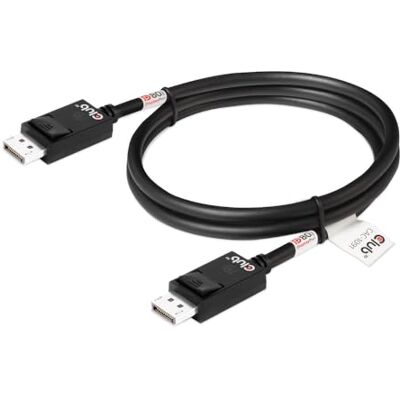 Club 3D CAC-1091 DisplayPort™ 2.1 dubbelriktad VESA DP80-certifierad kabel 4K120 Hz, 8K60Hz eller 10K30Hz St/st 1,2 m Club 3D CAC-1091 DisplayPort™ 2.1 dubbelriktad VESA DP80-certifierad kabel 4K120 Hz, 8K60Hz eller 10K30Hz St/st 1,2 m