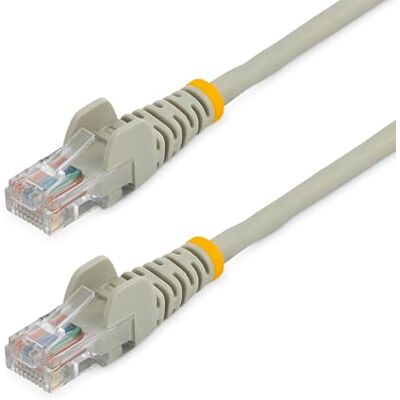 StarTech .com Cat5e Patch Cable with Snagless RJ45 Connectors 50 ft, Gray (45PATCH50GR),Grey StarTech .com Cat5e Patch Cable with Snagless RJ45 Connectors 50 ft, Gray (45PATCH50GR),Grey