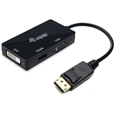Equip 133441 Displayport till VGA/HDMI/DVI-adapter svart Equip 133441 Displayport till VGA/HDMI/DVI-adapter svart