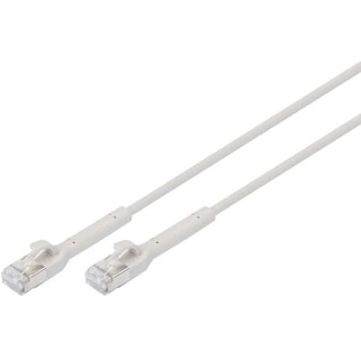 Digitus LAN-kabel Cat 6A – 0,3 m – 1 styck – 10 Gbps – böjbar kontakt – Slim-version AWG 32-7 – RJ45 nätverkskabel – F-FTP – PoE+ – LSZH – Kompatibel med Cat7, Cat6, Cat5e – Grå Digitus LAN-kabel Cat 6A – 0,3 m – 1 styck – 10 Gbps – böjbar kontakt – Slim-version AWG 32-7 – RJ45 nätverkskabel – F-FTP – PoE+ – LSZH – Kompatibel med Cat7, Cat6, Cat5e – Grå