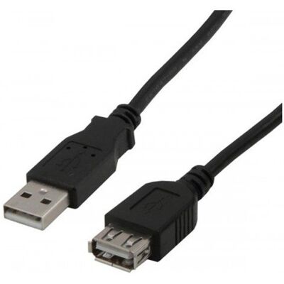 MCL MC922AMF-5M/N 5 m USB 2.0 A hane till en hona förlängningskabel – svart MCL MC922AMF-5M/N 5 m USB 2.0 A hane till en hona förlängningskabel – svart