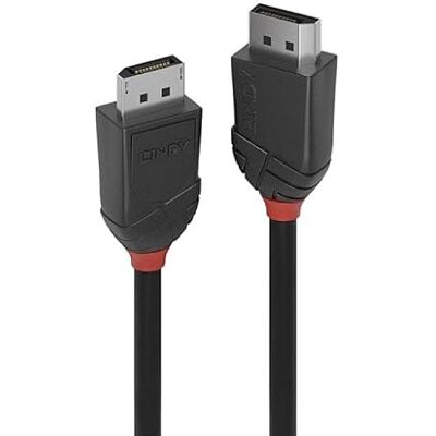 Lindy 36515 DisplayPort-kabel - 0,5m, Svart, 16K-stöd Lindy 36515 DisplayPort-kabel - 0,5m, Svart, 16K-stöd