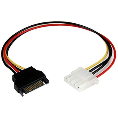 StarTech 1FT SATA 15-stifts hona till LP4 manlig strömkabeladapter StarTech 1FT SATA 15-stifts hona till LP4 manlig strömkabeladapter