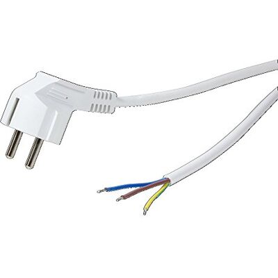LogiLink CP136 90° säkerhetskontakt för öppen kabelströmkabel, 1,5 meter längd, vit, vit LogiLink CP136 90° säkerhetskontakt för öppen kabelströmkabel, 1,5 meter längd, vit, vit