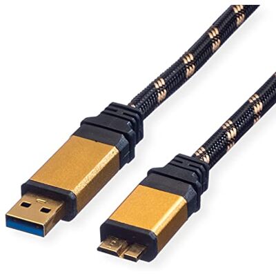 ROLINE Gold USB 3.2 Gen 1-kabel, USB A Micro B, ST/ST, 2 m ROLINE Gold USB 3.2 Gen 1-kabel, USB A Micro B, ST/ST, 2 m