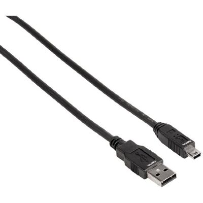 Hama USB 2.0-kabel USB-A-kontakt mini USB-B-kontakt (B 5 pin), 6 ft 00074201 Hama USB 2.0-kabel USB-A-kontakt mini USB-B-kontakt (B 5 pin), 6 ft 00074201