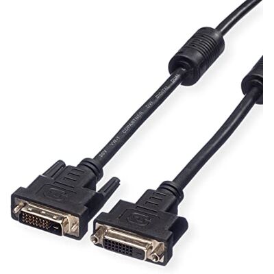 Value 1,0 m 24 + 1 DVI hane till DVI hona dubbel länk DVI-skärmkabel Value 1,0 m 24 + 1 DVI hane till DVI hona dubbel länk DVI-skärmkabel