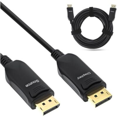 InLine ® DisplayPort 2.1 AOC-kabel, aktiv, UHBR 13,5, 10K/8K/4K, förlustfri överföring, med metallkontakter, 30 m, svart, 17230 A InLine ® DisplayPort 2.1 AOC-kabel, aktiv, UHBR 13,5, 10K/8K/4K, förlustfri överföring, med metallkontakter, 30 m, svart, 17230 A