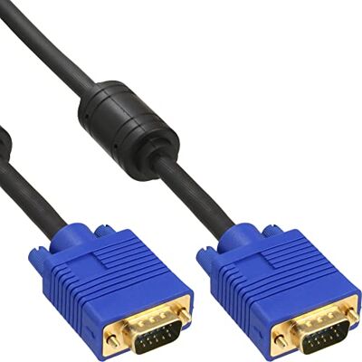 InLine 17805S S-VGA kabel Premium, 15 pol HD-kontakt/kontakt, svart, 0,5 m InLine 17805S S-VGA kabel Premium, 15 pol HD-kontakt/kontakt, svart, 0,5 m