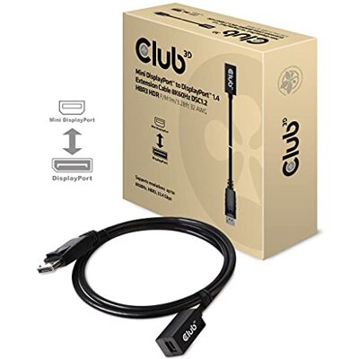 Club 3D Mini DisplayPort? till DisplayPort? 1,4 förlängningskabel 8K60Hz DSC1.2 HBR3 HDR B/St 1 m Club 3D Mini DisplayPort? till DisplayPort? 1,4 förlängningskabel 8K60Hz DSC1.2 HBR3 HDR B/St 1 m